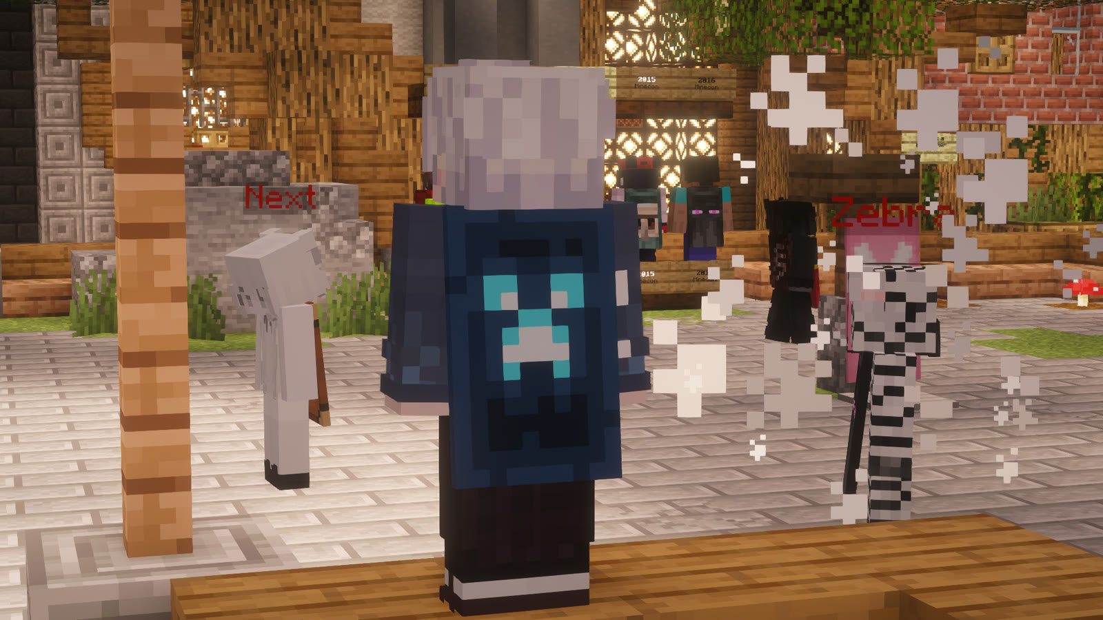 The Gamescom 2026 cape worn in game, shown from behind on a player