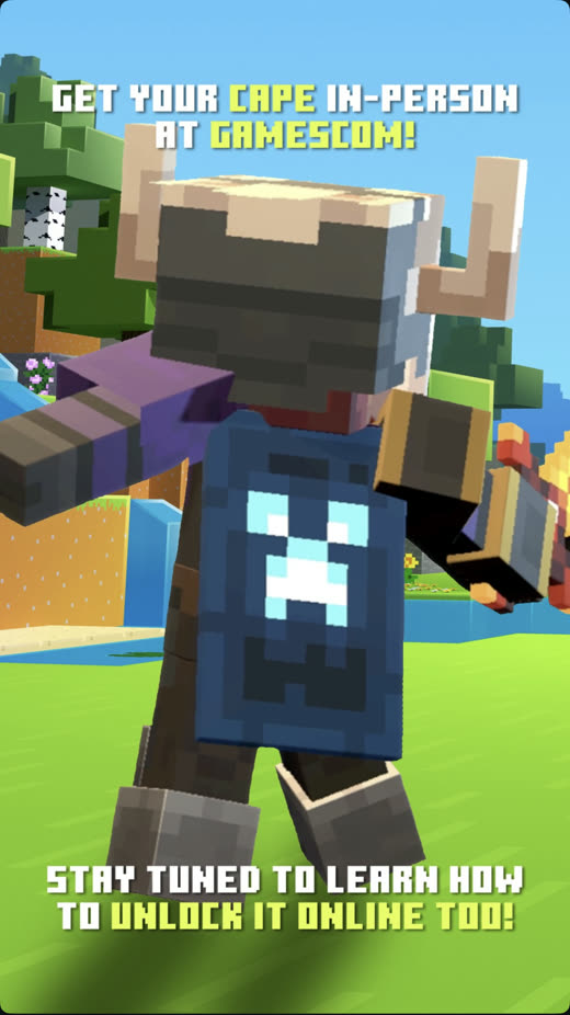 The Minecraft Instagram story teasing the Gamescom 2026 cape