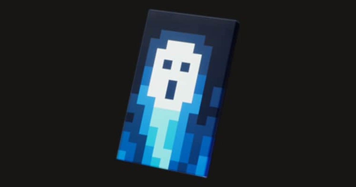 The Minecraft Soul Cape — a white soul face on a graded blue field, Mojang's official render